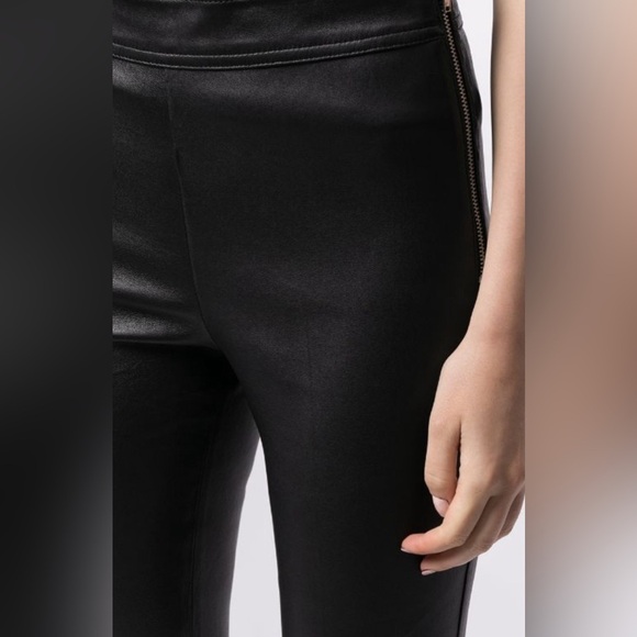 Helmut Lang slit-cuff black lamb leather trousers NWT - Picture 6 of 12